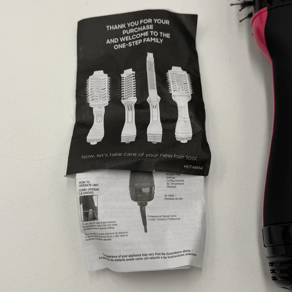 Revlon One-Step 2.4in Hair Dryer Volumizer RVDR5282 Titanium Max Black Pink